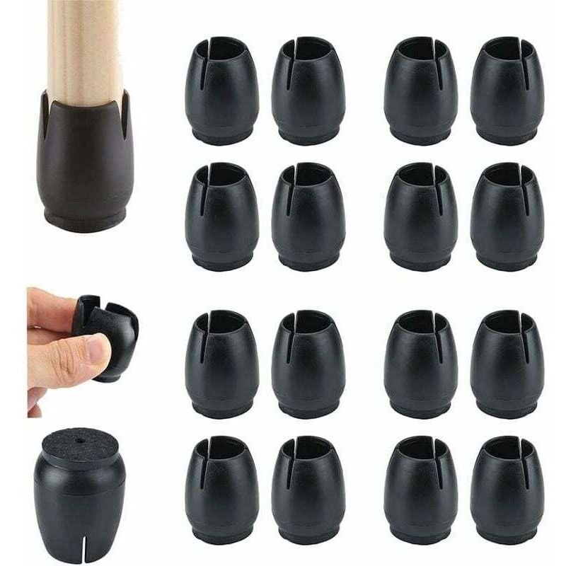 Ulisem32 Pièces Protection Pied de Chaise, Silicone Chaise Casquettes Pieds,Embout de Chaise avec Coussinets en Feutre,Protection Pied de Chaise