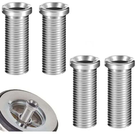 Ulisem4 Pièces Vis pour Panier D'évier 35mm Acier Inoxydable Vis Creuse Vis de Bonde pour la Vis Évier Panier Vis Accessoires de Fixation pour Cuisine Lavabo（Argent）-
