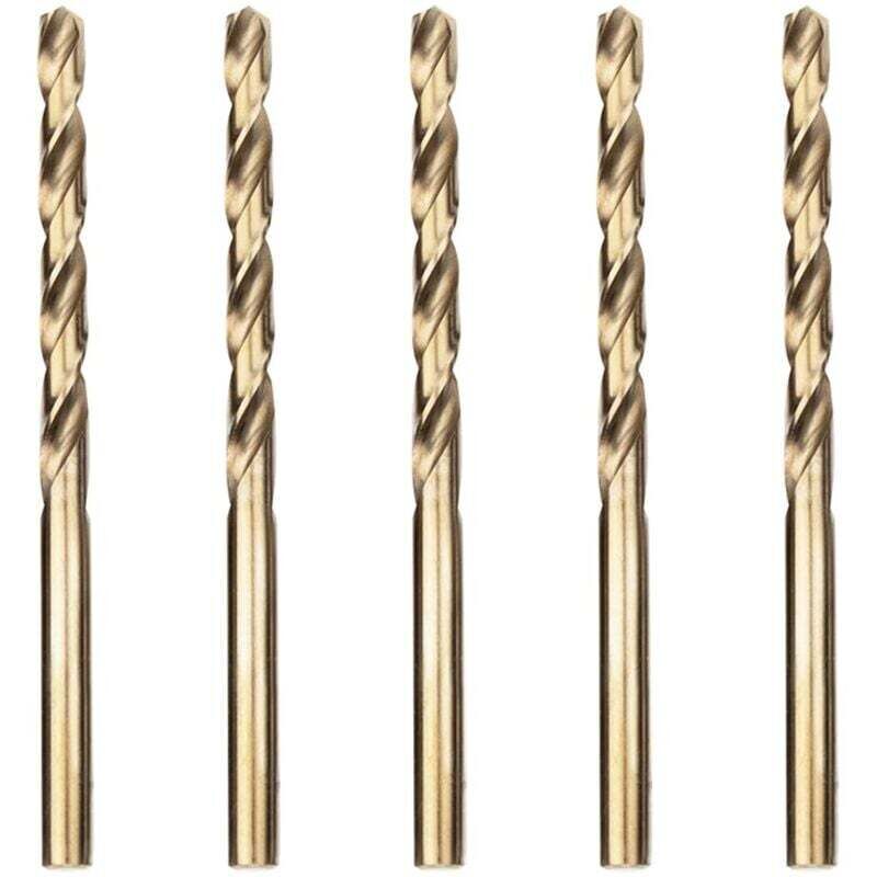 Image of 5 Stück 5,0 mm professionelle Spiralbohrer, Edelstahl-Metallbohrer, Standard din 338 - Ulisem
