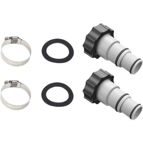 UlisemAdaptateur de tuyau de piscine A, Adaptateur de tuyau de piscine, 38 mm et 32 mm de diamètre, Adaptateur A pour piscine, Adaptateur de tuyau pour pompes Raccord de tuyau avec (2 pièces)