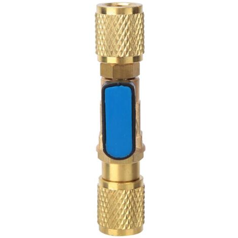 UlisemAdaptateur de vanne à boisseau sphérique de réfrigération en laiton Connecteur de vanne à boisseau sphérique de réfrigérant G1/4''