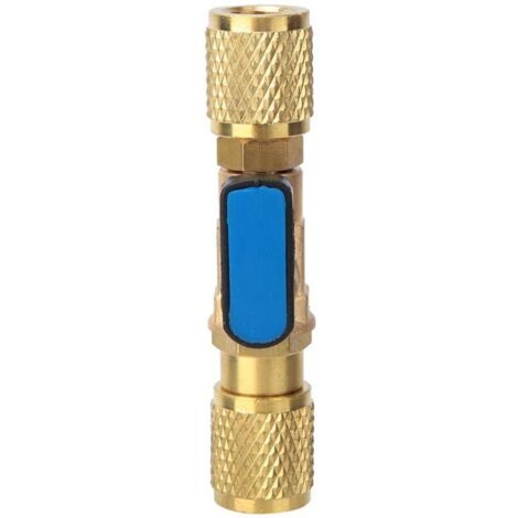UlisemAdaptateur de vanne à boisseau sphérique de réfrigération en laiton Connecteur de vanne à boisseau sphérique de réfrigérant G1/4''