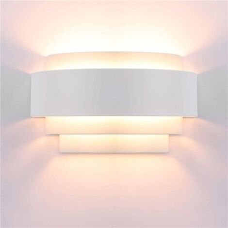 UlisemApplique murale LED, applique murale d'intérieur, design simple, lampe en métal, applique murale d'intérieur, blanc chaud