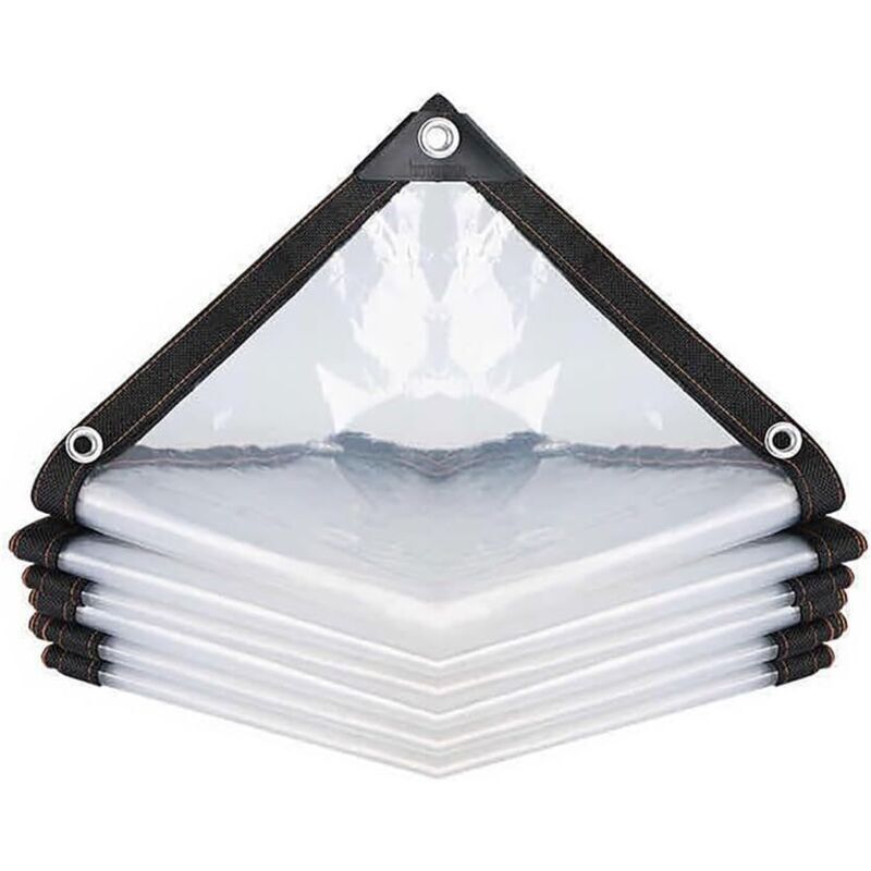 Ulisem Bâche Transparente imperméable avec œillets 2 x 2 m Film antigel pour Plantes Fleurs succulentes Film d'isolation Contre Le Froid