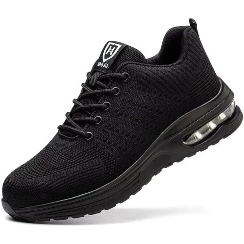 UlisemBaskets légères à embout en acier pour hommes, antidérapantes, coussin d'air, respirantes, anti-odeurs, chaussures de sécurité anti-crevaison,