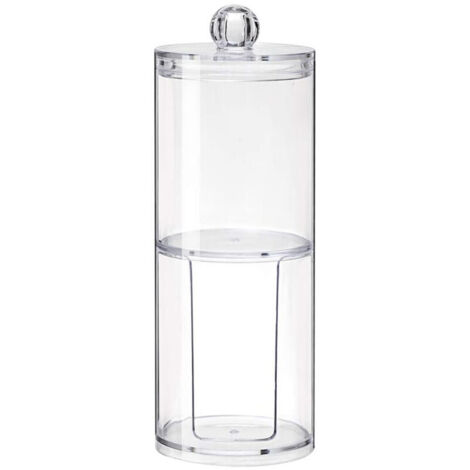 Ulisemboîte ronde en coton acrylique, boîte de rangement transparente pour maquillage et cosmétiques