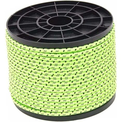 UlisemCorde de tente de camping en plein air de 50 m, corde fixe réfléchissante coupe-vent pour tente de plage 4 mm