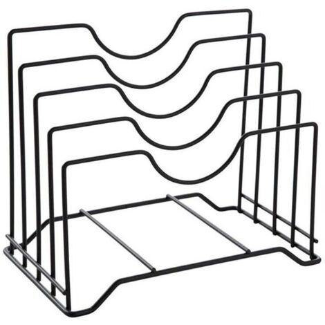 UlisemÉtagère de rangement pour ustensiles de cuisine, étagère de cuisine en métal et fer, support pour assiettes, couvercles de casseroles, planches à découper