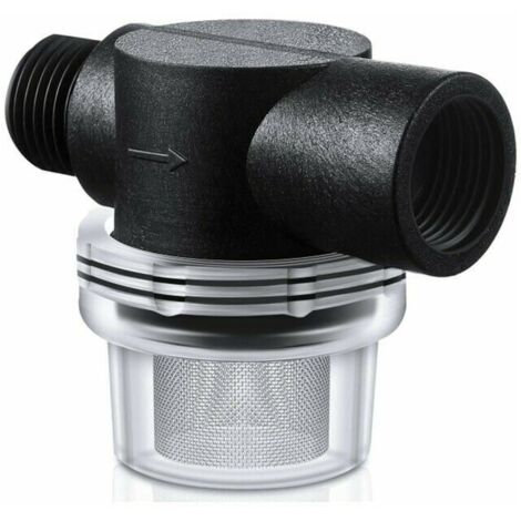 UlisemFiltre de crépine de pompe à eau RV, filtre à eau universel filtre en acier inoxydable 4 points filetage externe pré-filtre filtre à eau filtre à vis pompe à eau pour camping-car RV pompe à eau