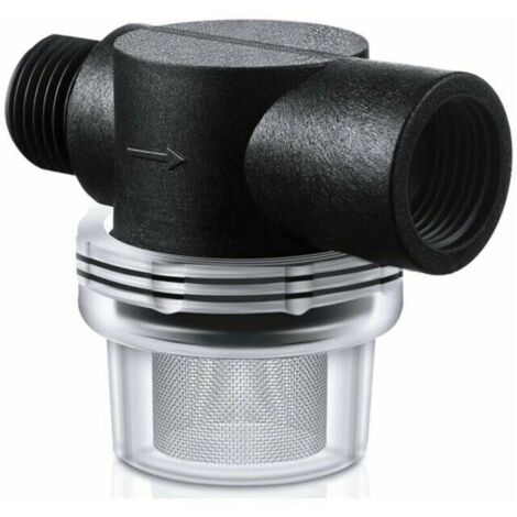 UlisemFiltre de crépine de pompe à eau RV, filtre à eau universel filtre en acier inoxydable 4 points filetage externe pré-filtre filtre à eau filtre à vis pompe à eau pour camping-car RV pompe à eau