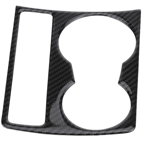 UlisemGarniture de panneau de porte-gobelet d'eau en fibre de carbone pour console centrale de voiture pour Audi A4 B8 A5 2009-2015