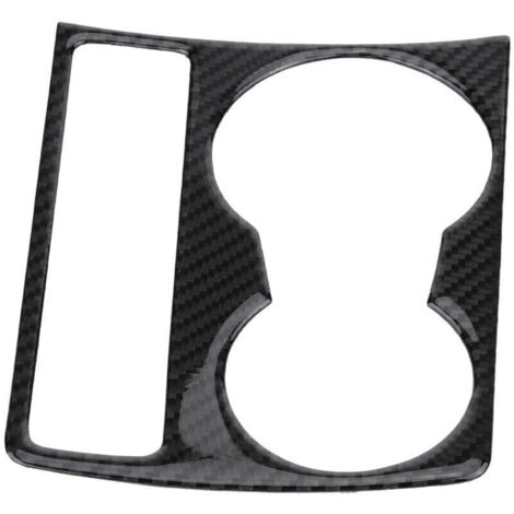 UlisemGarniture de panneau de porte-gobelet d'eau en fibre de carbone pour console centrale de voiture pour Audi A4 B8 A5 2009-2015
