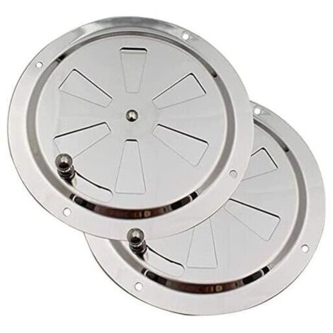 UlisemGrille de Ventilation Ronde, Grille d'aération 125 mm en Acier Inoxydable Conduit Moustiquaire Grille D'évacuation Air Entrant Air Evacué Ventilation Volets Réglables et Moustiquaire