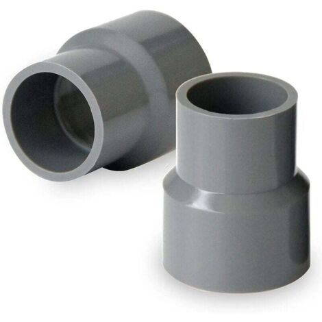 UlisemGutter Pipe Connector - Manicotto di collegamento in plastica - Connettore per acqua - Connettore in PVC - Grigio (50 x 40 mm)