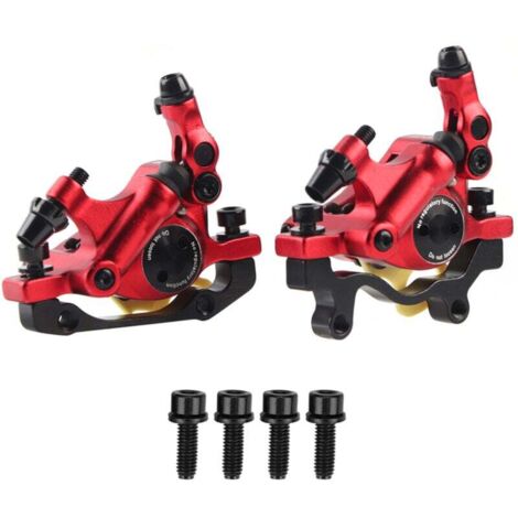 UlisemHB-100 Freno de aceite con cable de tracción para MTB, freno de disco de aceite para bicicleta de carretera, pinza de freno eléctrica plegable BB7, juego delantero y trasero, se vende en rojo