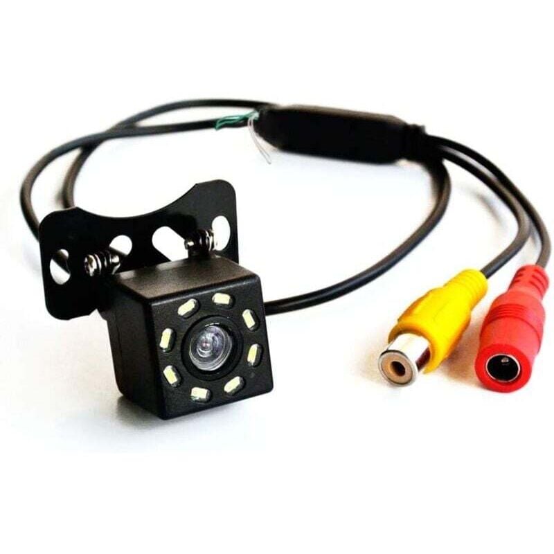 Image of UlisemHD CCD 8 LED Rückfahrkamera 170° Nachtsicht Mini 12V DC Rückfahrkamera (vorne oder hinten)