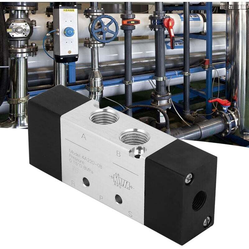 Image of Hochwertiges 2-Positionen-5-Wege-Pneumatikventil 4A220-08 Einlass/Auslass PT1/4 Zoll - Ulisem