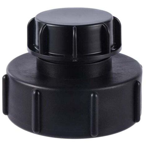 UlisemIBC Adaptateur S100x8 à Réduction S60x6 Filetage Grossier avec Bouchon Cuve Adaptateur de Réservoir IBC Adaptateur