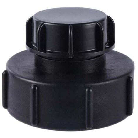 UlisemIBC Adaptateur S100x8 à Réduction S60x6 Filetage Grossier avec Bouchon Cuve Adaptateur de Réservoir IBC Adaptateur