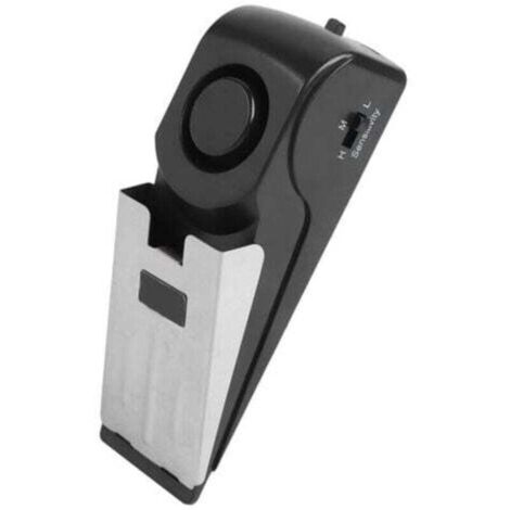 UlisemJeffergarden Fermaporta 120dB, Allarme fermaporta Sistema di allarme portatile a forma di cuneo Sistema di allarme di sicurezza wireless Sensore di allarme di piccole dimensioni per casa/apparta