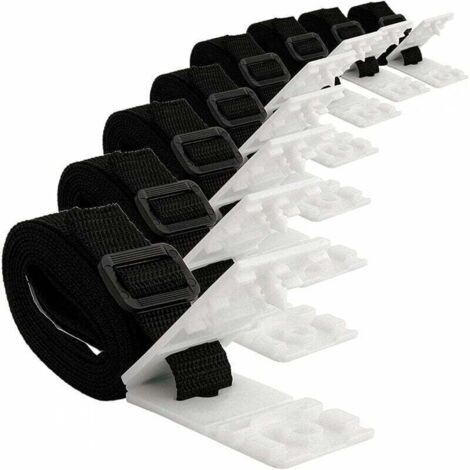 UlisemKit de fixation pour bâche solaire de piscine - 8 sangles de couverture solaire - Kit de sangles pour couverture solaire pour système d'enrouleurs Mobiles, bâches et couvertures de Piscine