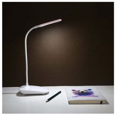 UlisemLampe de bureau sans fil Gladle LED, lampes de table à piles, lampe de lecture rechargeable à intensité variable avec minuterie, lampe tactile à col de cygne réglable pour bureau, port de charge