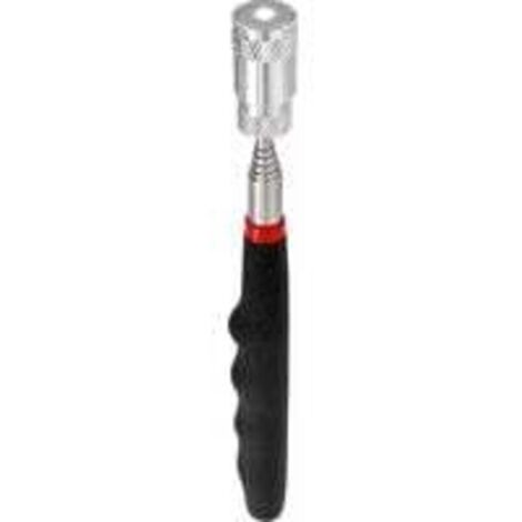 UlisemLampe de poche télescopique à LED avec aimant - 3 piles LR44 incluses - Très lumineuse - Extensible jusqu'à 80 cm - Force de traction magnétique 3,2 kg