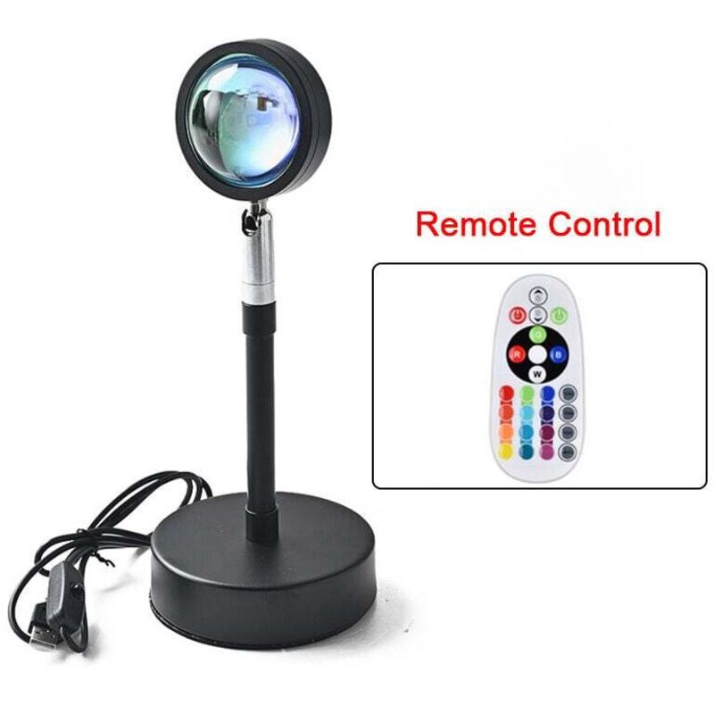 Ulisem Lampe de Projecteur Coucher Soleil pour Décoration d'Intérieur Photographie Veilleuse LED d'Ambiance avec Chargement USB - Lampe de Coucher de