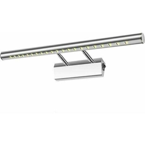 UlisemLampe LED pour Salle de Bain avec Miroir - 5W, Étanche IP44, Réglable à 180°, Interrupteur en Acier Inoxydable, Pour Éclairage de Maquillage, WC, Toilette