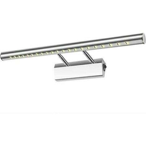 UlisemLampe LED pour Salle de Bain avec Miroir - 5W, Étanche IP44, Réglable à 180°, Interrupteur en Acier Inoxydable, Pour Éclairage de Maquillage, WC, Toilette