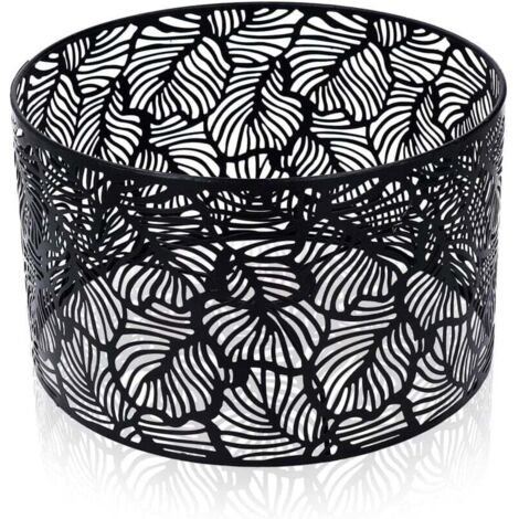 UlisemLampshade per lampadine E14 E27 25 x 16 cm Nero Moderno Paralume Universale a Tamburo Lampada a Dissipazione del Calore