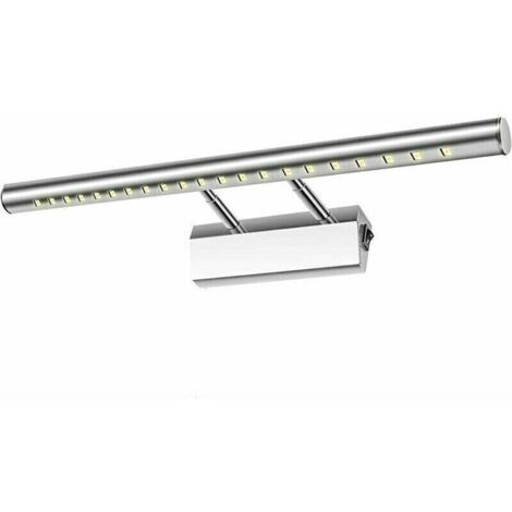 UlisemLED Luce per specchio da bagno - 5W, IP44 Impermeabile, Regolabile a 180°, Interruttore in acciaio inossidabile, Per illuminazione trucco, WC, Toilette