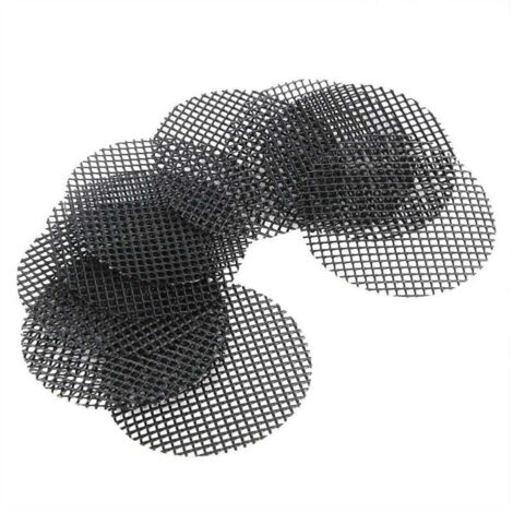 UlisemLot de 10 coussinets en maille pour trou de pot de fleurs, 10 cm, carré rond en maille pour trou de drainage pour bonsaï, tapis de grille pour éviter la perte de terre, filet de drainage