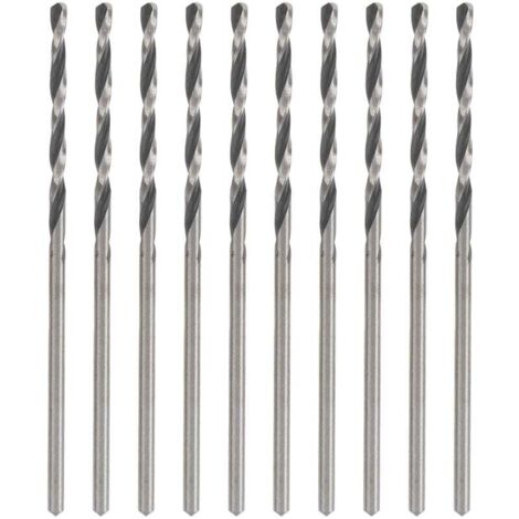 UlisemLot de 10 forets hélicoïdaux à tige droite en acier rapide, outils électriques, processus de meulage à tige droite, diamètre de foret de 1.6 mm