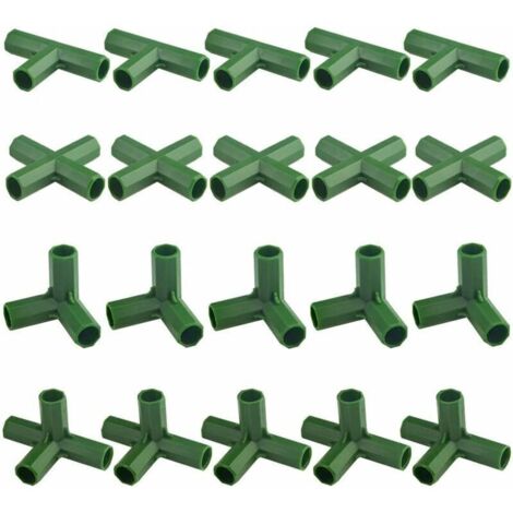 UlisemLot de 20 connecteurs de cadre de jardinage résistants pour serre et plantes 11 mm,