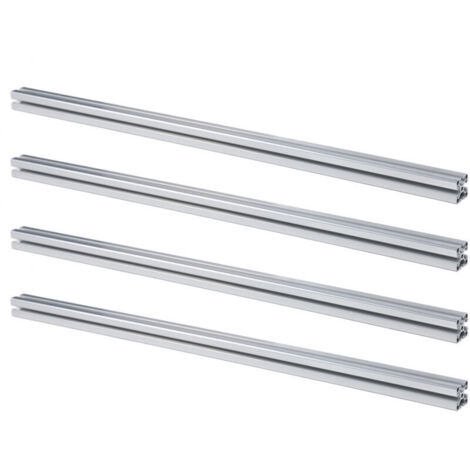 UlisemLot de 4 profilés d'extrusion en aluminium à rainure en T 4040 - Norme européenne - Rail linéaire anodisé - Pièce d'imprimante 3D CNC DIY 39,4 pouces 1000 mm