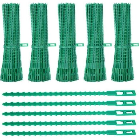 UlisemLot de 600 Attaches de Plantes, 23CM Attaches de Jardin Réglable Liens de Serrage en Plastique pour Jardin Flexible, Attache Tomates de Câble de Jardin pour Aider à Soutenir Les Plantes