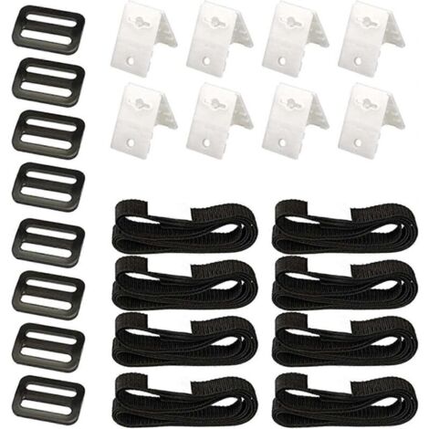 UlisemLot de 8 sangles universelles pour bâche de piscine creusée, attaches pour chariot de transport de piscine, sangles de serrage pour bâche de piscine, enrouleur de pare-soleil, roue de visière