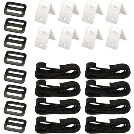 UlisemLot de 8 sangles universelles pour bâche de piscine creusée, attaches pour chariot de transport de piscine, sangles de serrage pour bâche de piscine, enrouleur de pare-soleil, roue de visière