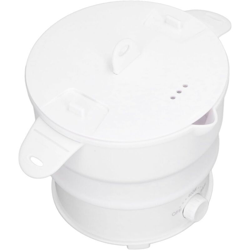 Ulisem Marmite électrique multifonction 800 W 1,2 L, Cuisinière électrique de voyage portable, Mini cuiseur vapeur pliable, Convient pour la cuisson