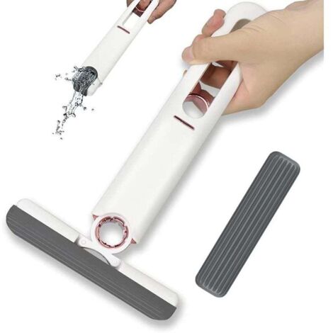 UlisemMini Cleaning Mop - Mini Mop portatile - Mini Mop a mani libere - Mop automatico, con funzione di strizzatura, per finestre, pavimenti, piastrelle, auto, ecc.
