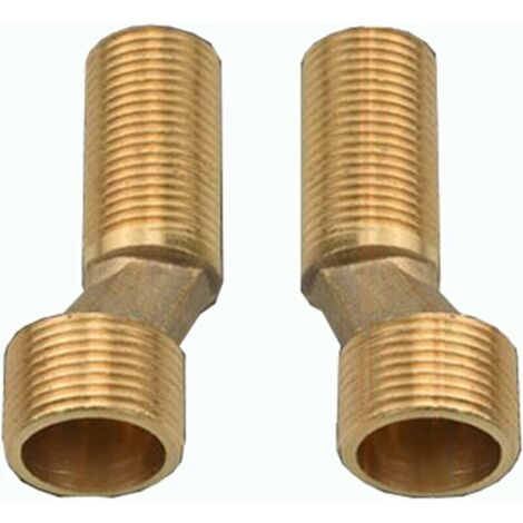 UlisemOffset Connect Rubinetto per vasca da bagno e doccia, Riduttore a gomito in ottone, Braccio girevole regolabile, Attacco offset 1/2 3/4, Attacco offset 2/2 3/4, Oro