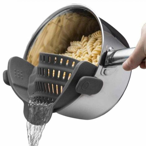 UlisemPassoire de cuisine en silicone,passoire cuisine pliable,convient à toutes les casseroles et poêles,parfait pour égoutter les pâtes,les légumes et les fruits