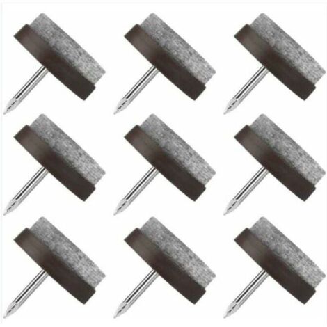 UlisemPatin Chaise a Clouer, 80 Pcs Clous Patins de Meuble, Patins Glisseurs Rond 22mm Tampon Chaise, Patins Meubles en Feutre Tampons pour Protection Pieds de Table Chaise Meubles