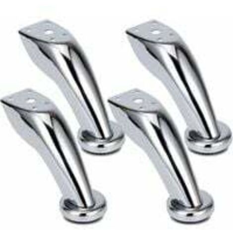 UlisemPieds Canapé Épais Acier Inoxydable, 4 Pièces Pieds de Meubles, Pieds Chromé, Meubles Armoire Lit Canapé Pieds, pour Canapés, Chaises, Tabourets, Armoires