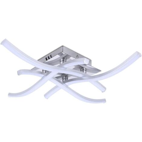 UlisemPlafonnier LED à 4 Voies au Design incurvé Classique, plafonnier 24 W pour Salon, Chambre, Bureau, Salle à Manger, Cuisine