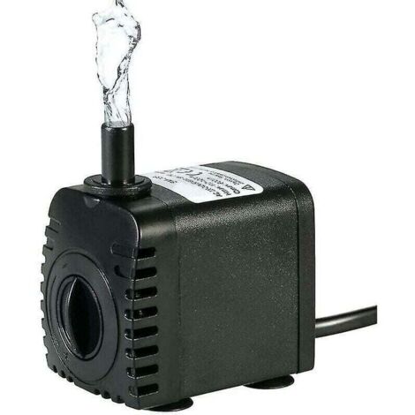 UlisemPompe à eau Submersible, Pompe à Eau 600L / H 8W, pour Fontaines de Table D'aquarium, Jardins D'eau D'étang et Systèmes Hydroponiques, avec 2 Buses, AC220-240V