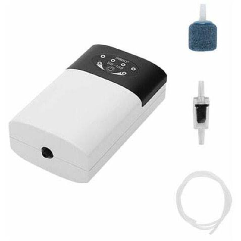 UlisemPompe à oxygène Aérateur de réservoir de poissons Aérateur d'aquarium Aérateur de bassin Pompe à air USB Aérateur de pêche rechargeable avec