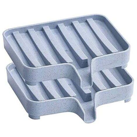 UlisemPortasapone autosvuotante per bagno e cucina, set da 2 (blu)