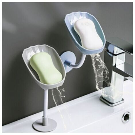 UlisemPorte Savon Mural Boîte à Savon Debout 2 pcs Shell Boîte de vidange de Savon sans perçage Porte-Savon, pour Cuisine, Salle de Bain, Salle de Douche, Stockage de shampoing Solide